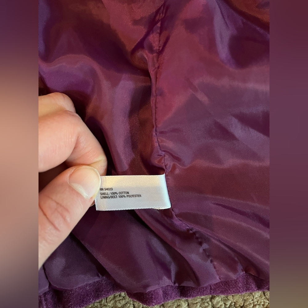 Size XS 4-5 Gap Kids Cotton Polyester Purple Jacket Coat - Picture 3 of 5